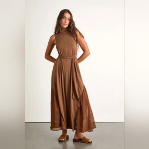 Lulu's Chic Brown Maxi Dress